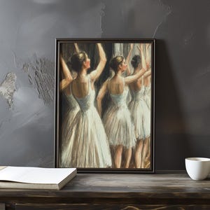 Edgar Degas inspired art poster - ballet dancer print - impressionism artwork - Degas dance art - impressionist painting - movement painting