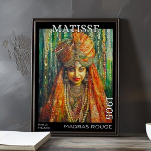 Madras Rouge 1905 – Henri Matisse print / poster – fauvism portrait bold colour french post impressionism woman headscarf wall art decor