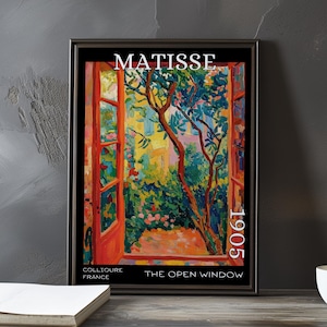 The Open Window 1905 – Henri Matisse print / poster – fauvism colorful coastal view French post impressionism modern art decor painting deco
