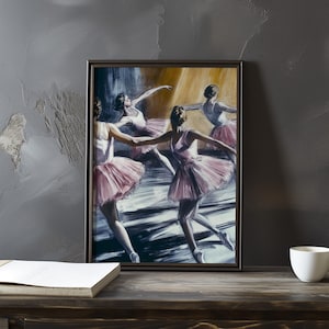 Edgar Degas inspired art poster - ballet dancer print - impressionism artwork - Degas dance art - impressionist painting - movement painting