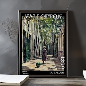 Le Ballon 1899 – Félix Vallotton print / poster – Nabis woodcut, Symbolist french art scene, graphic Paris park moment, vintage line artwork
