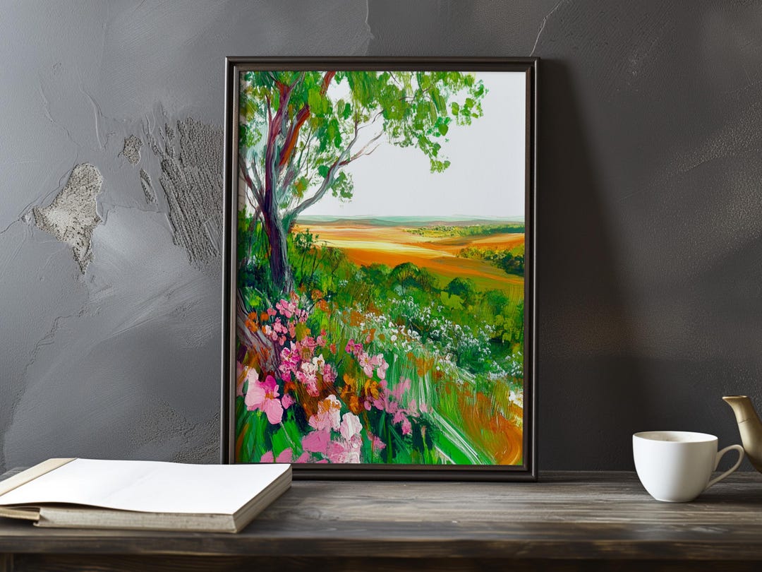 A Field of Wildflowers - Paul Cezanne Inspired Impressionist Art Print ...