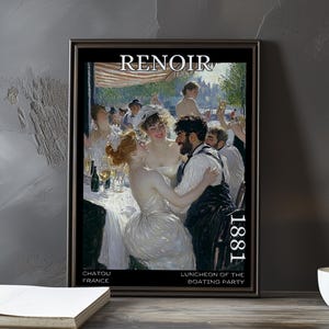 Luncheon of the Boating Party 1881 – Pierre-Auguste Renoir print / poster – french impressionism dining scene boating social gathering art