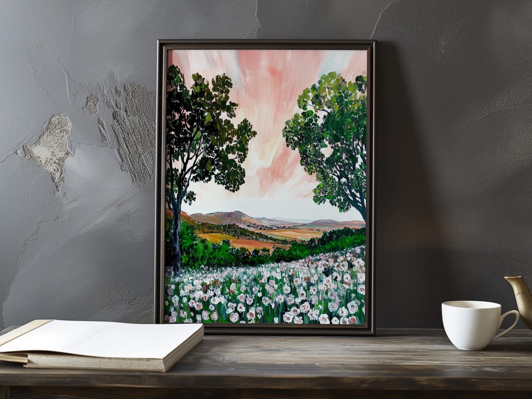 A Field of Wildflowers - Paul Cezanne Inspired Impressionist Art Print ...