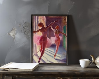 ドガのバレリーナアート壁紙壁画：「オペラ座のダンスホール」 - Etsy 日本