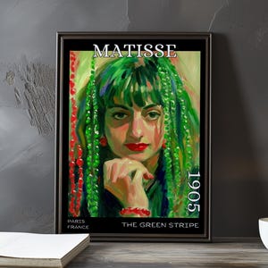The Green Stripe 1905 – Henri Matisse print / poster – fauvism portrait modernist french post impressionism expressive colour wall art decor