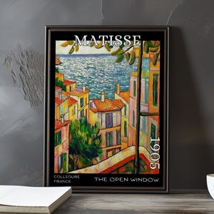 The Open Window 1905 – Henri Matisse print / poster – fauvism colorful coastal view French post impressionism modern art decor painting deco