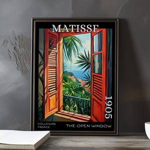 The Open Window 1905 – Henri Matisse print / poster – fauvism colorful coastal view French post impressionism modern art decor painting deco