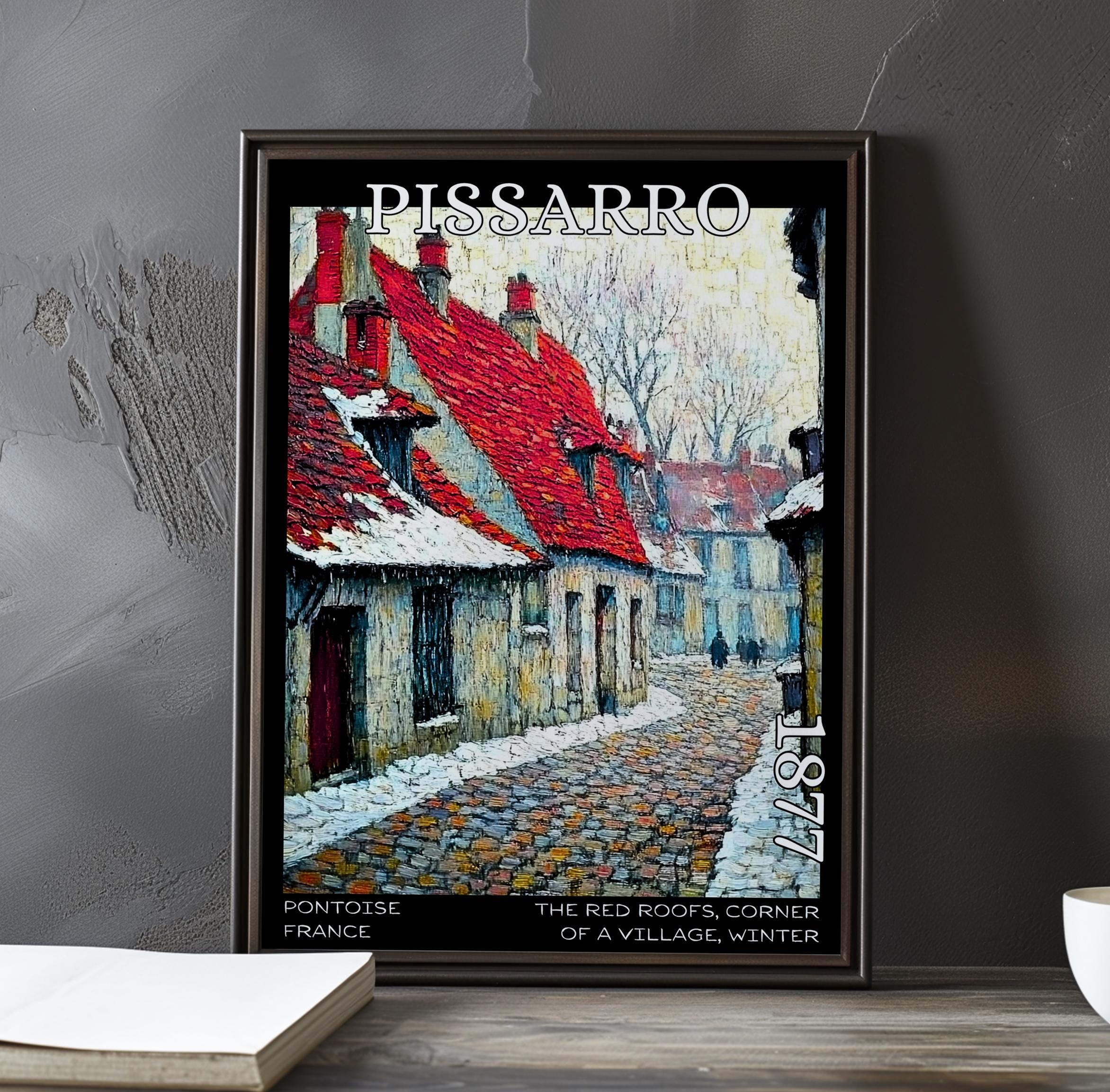 The Red Roofs 1877 – Camille Pissarro Print / Poster