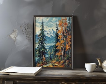 アンティーク フランス風景油絵 19世紀 署名入り バルビゾン派