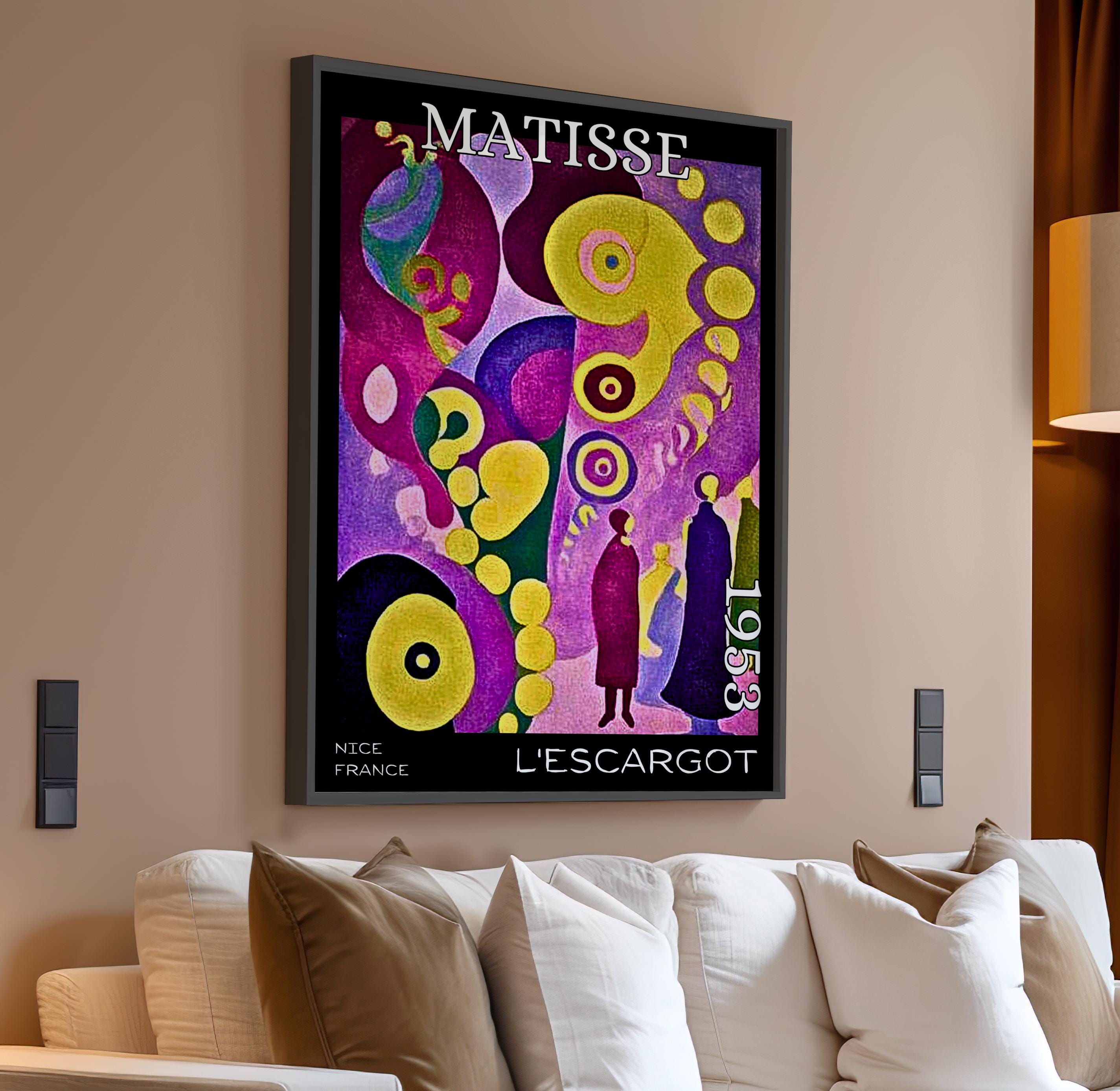 油絵「パリの午後 ― Rue de l’Escargot」 L'escargot 1953 – Henri Matisse Print / Poster – Modern Abstract