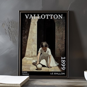 Le Ballon 1899 – Félix Vallotton print / poster – Nabis woodcut, Symbolist french art scene, graphic Paris park moment, vintage line artwork
