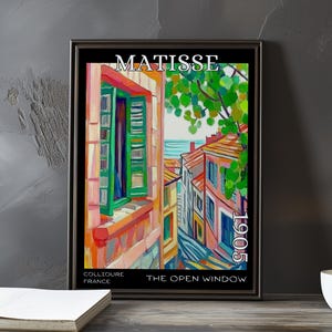 The Open Window 1905 – Henri Matisse print / poster – fauvism colorful coastal view French post impressionism modern art decor painting deco