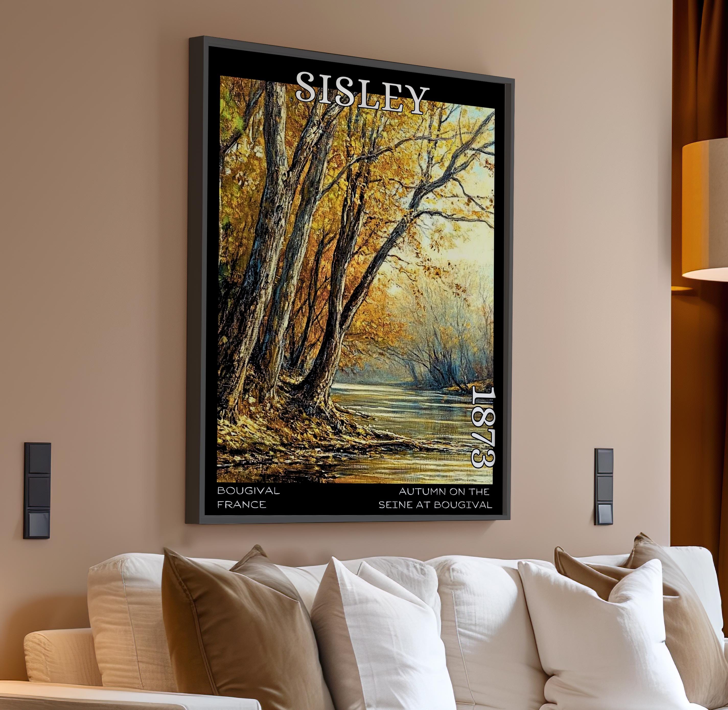 シスレー・アルフレッド、秋、ブージヴァル付近のセーヌ川、希少な画集より シスレー・アルフレッド、秋、ブージヴァル付近のセーヌ川、希少