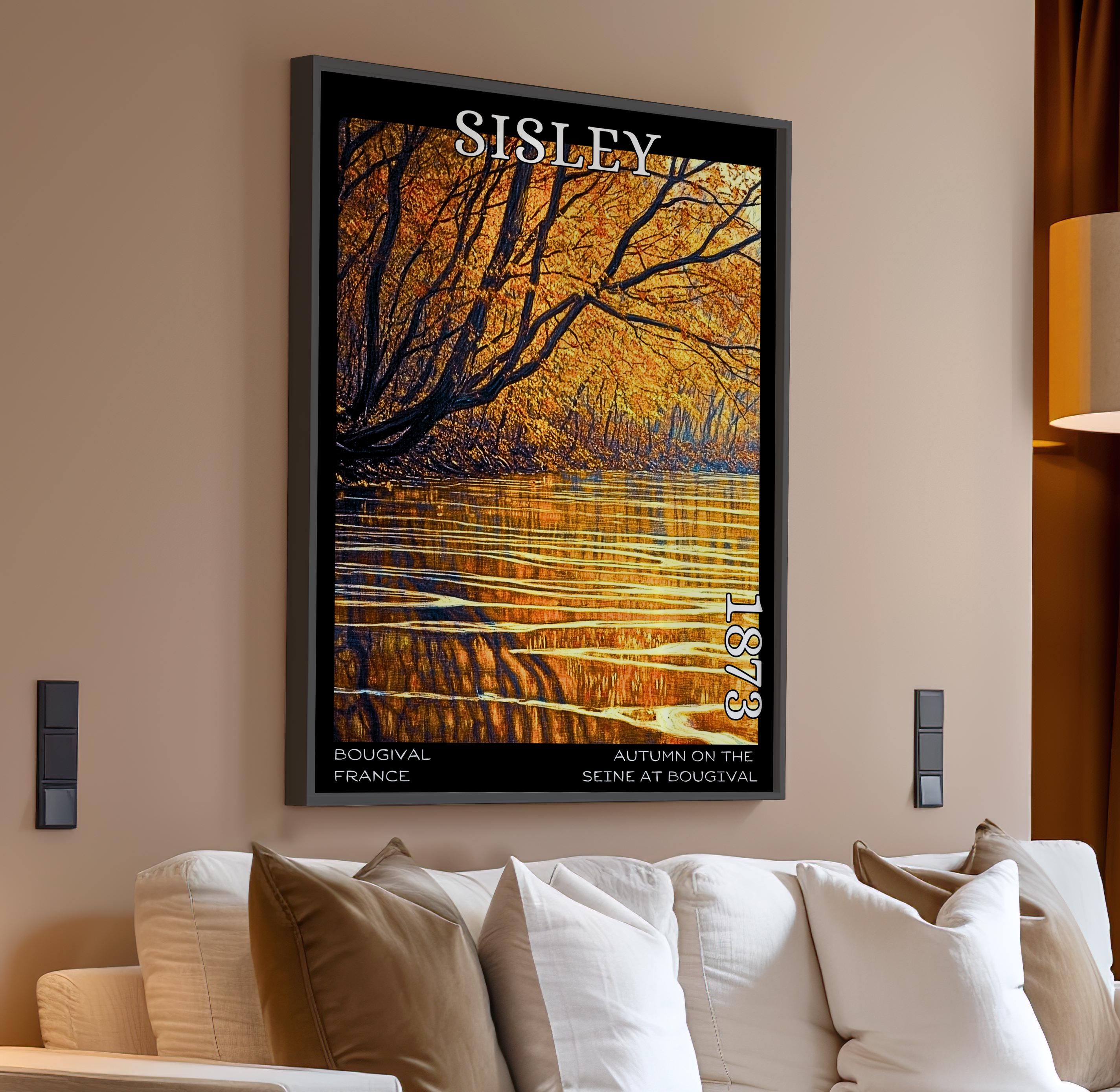 シスレー・アルフレッド、秋、ブージヴァル付近のセーヌ川、希少な画集より シスレー・アルフレッド、秋、ブージヴァル付近のセーヌ川、希少