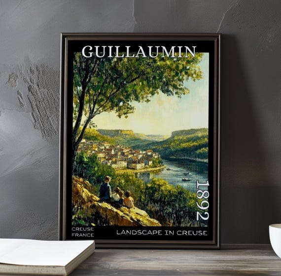 クルーズの風景、1892年 - フランスの田園風景の版画、自然の壁画