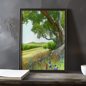 A Field of Wildflowers - Paul Cezanne inspirierter impressionistischer Kunstdruck – Französische Naturlandschaft Poster – Stillleben Poster Cezanne