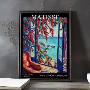 The Open Window 1905 – Henri Matisse print / poster – fauvism colorful coastal view French post impressionism modern art decor painting deco