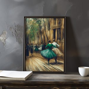 Edgar Degas inspired art poster - ballet dancer print - impressionism artwork - Degas dance art - impressionist painting - movement painting