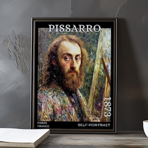Self-Portrait 1873 – Camille Pissarro print / poster – impressionism, post impressionist portrait, 19th century artist depiction art decor