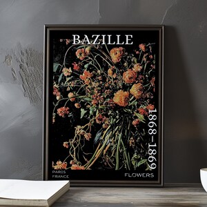Fleurs 1868-1869 - Impression / affiche de Frédéric Bazille - Nature morte florale, floraison impressionniste français, décoration murale classique post-impressionnisme