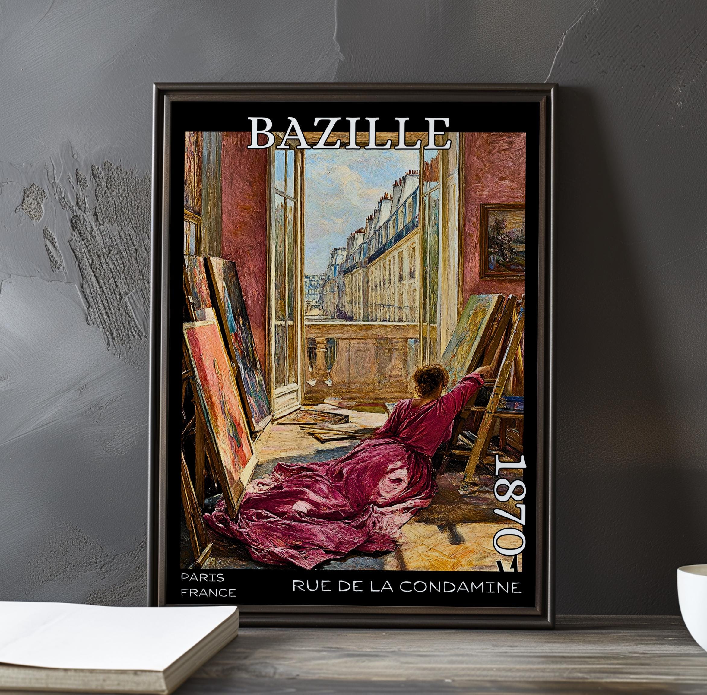 コンダミーヌ通り 1870 – フレデリック・バジール版画 / ポスター