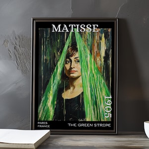 The Green Stripe 1905 – Henri Matisse print / poster – fauvism portrait modernist french post impressionism expressive colour wall art decor