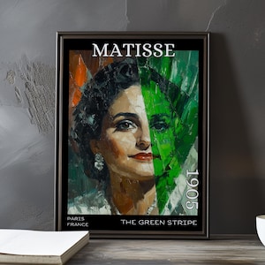 The Green Stripe 1905 – Henri Matisse print / poster – fauvism portrait modernist french post impressionism expressive colour wall art decor