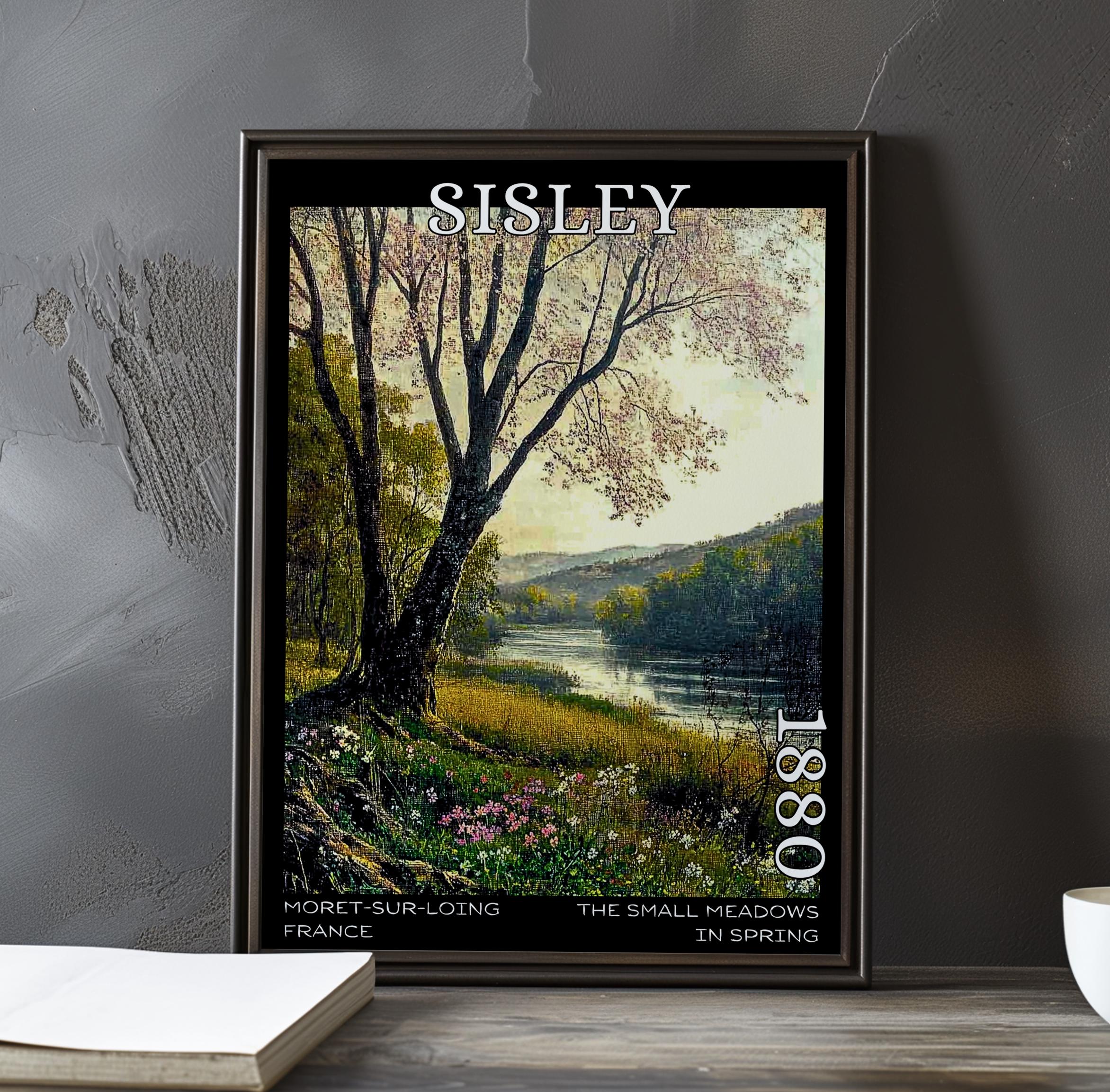 アルフレッド・シスレー、「春の小さな草地」、希少な画集より アルフレッド・シスレー、「春の小さな草地」、希少な画集より 春の