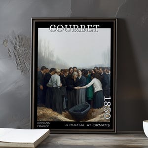 A Burial at Ornans 1850 - Gustave Courbet print / poster - French Realist masterpiece, 1850s vintage wall decor, historical fine art decor