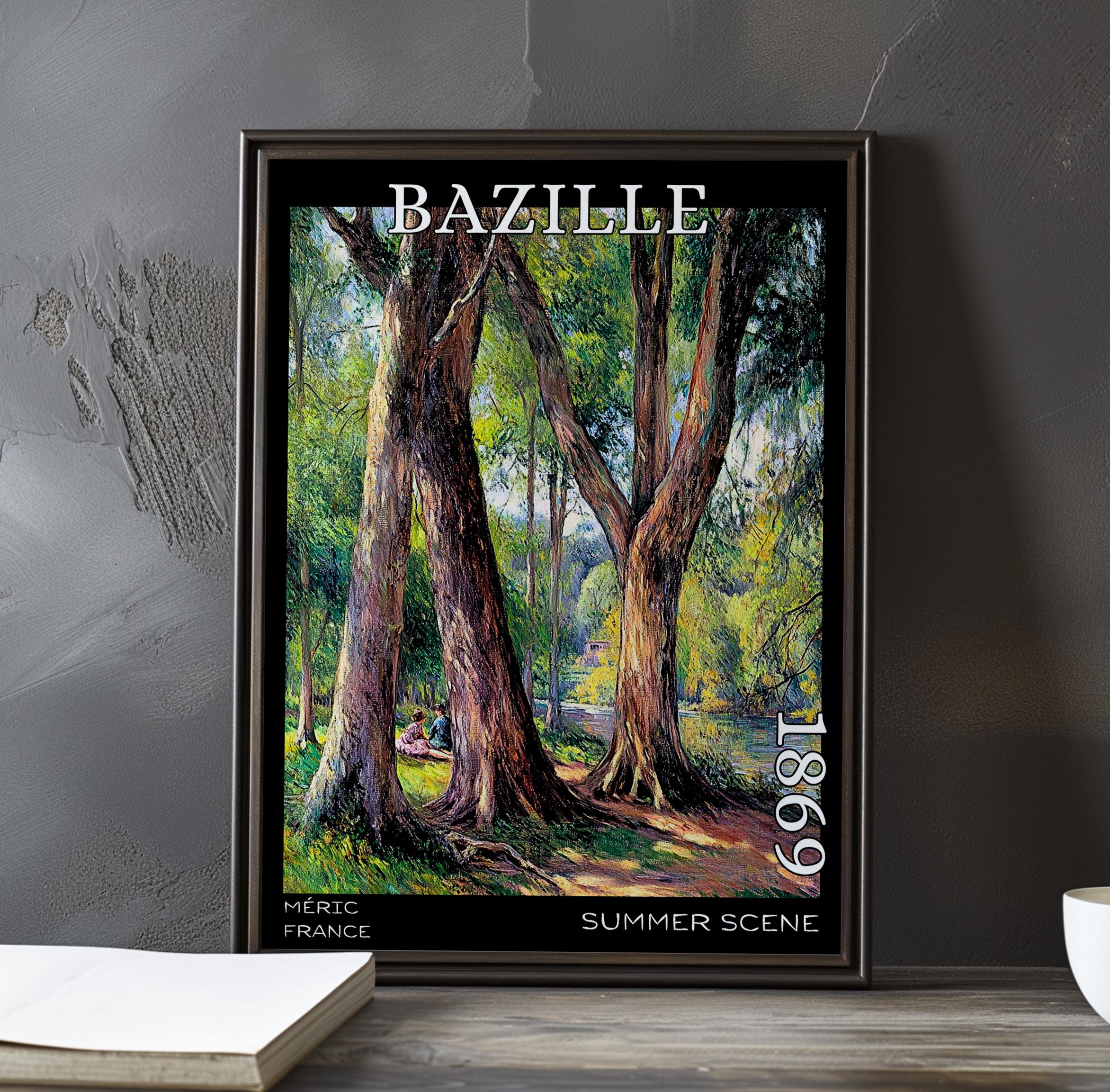 夏の風景 1869年 – フレデリック・バジール 版画 / ポスター – 戸外