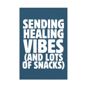 Healing Vibes (en veel snacks) verzenden | BRIEFKAARTEN VAN HOGE KWALITEIT | 4 x 6 kaarten