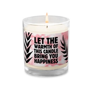 Laat de warmte van deze kaars je geluk brengen | HOGE KWALITEITSBRIEFKAART | Kaart van 4 x 6 x