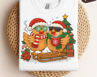 Joyeux Noël poulet PNG Noël sublimation Design téléchargement numérique