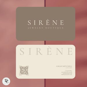 Elegant Jewelry Business Card Template | Canva Editable QR Card | Printable Digital Download for Jewelry & Paparazzi Biz