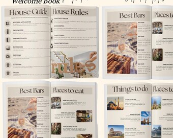 Airbnb Welcome Book Template | Editable Canva House Rules | Vacation Rental Guide | VRBO Host Kit | Beach Guest Guidebook | Digital Download