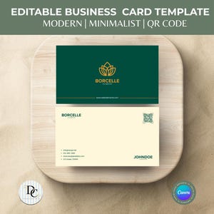 de visite modifiable pour photographe | Modèle de toile minimaliste | Carte de visite personnalisée recto-verso pour carte de visite personnalisée pour Canva