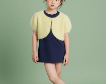 Boléro en tricot pour fille - Gilet à manches courtes