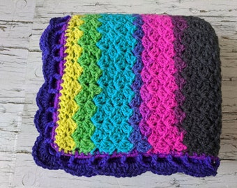 41x41" Handmade Lace, Multicolored Blanket, Crochet Baby Shower Gift Blanket, Photography Props Blanket, Nursery decor, Neutral nursery