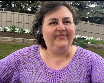 Haut au crochet grande taille : soie de bambou pima, jusqu'à 2XL