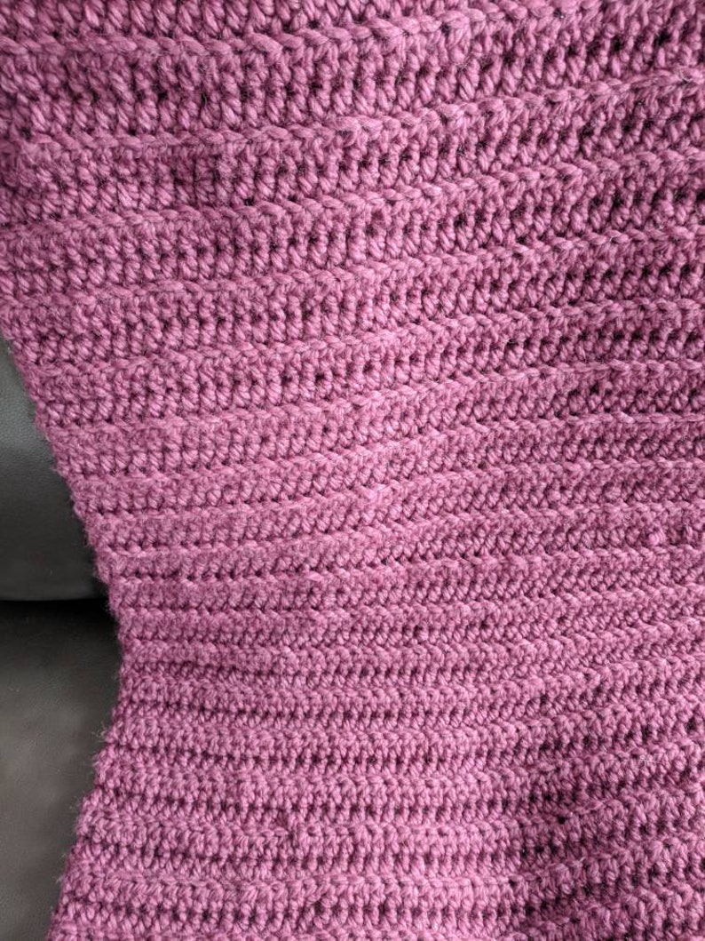 60X 48 Purple Crochet Blanket Throw Blanket Chunky Etsy