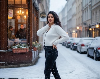 Hand Knit Angora Wedding Bolero: Kate Middleton Style Cropped Sweater