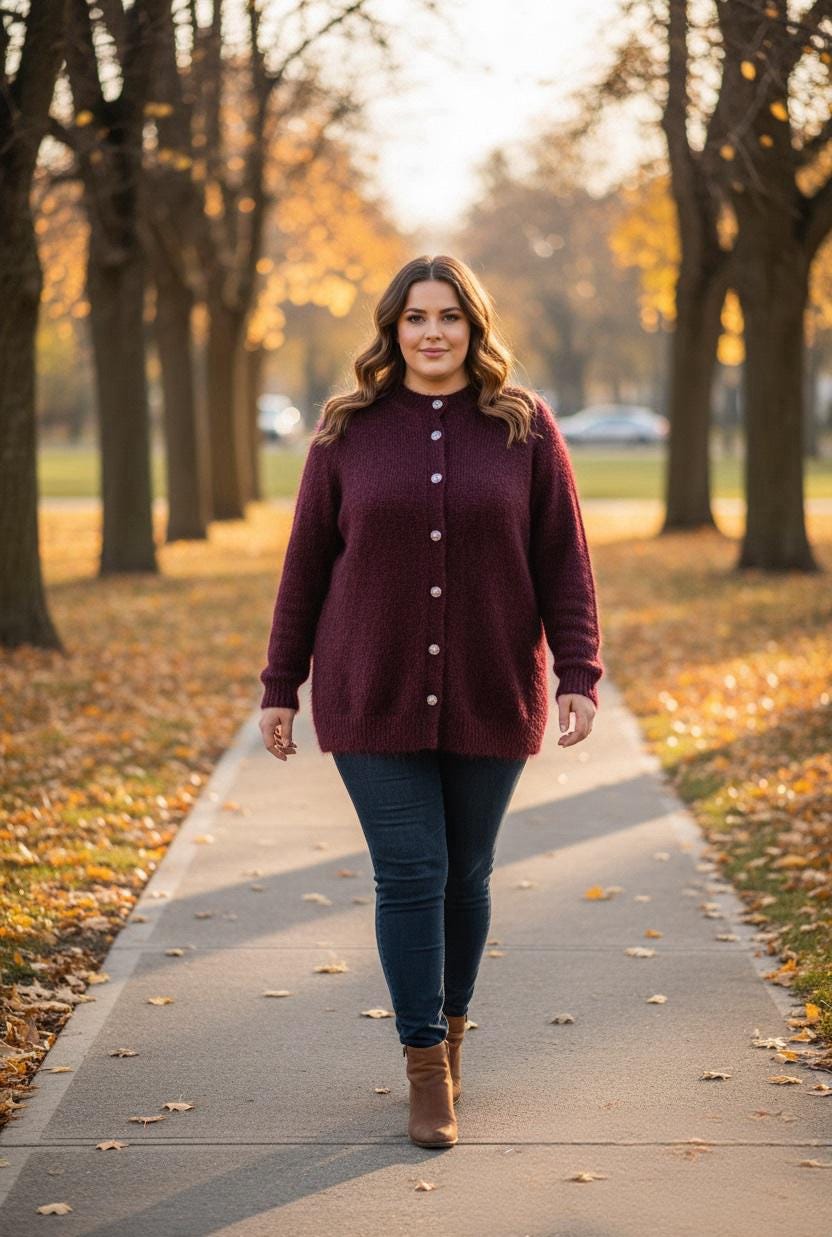 Hand Knit Angora Rabbit Cardigan: Rhinestone Button Crew Neck - Etsy Canada