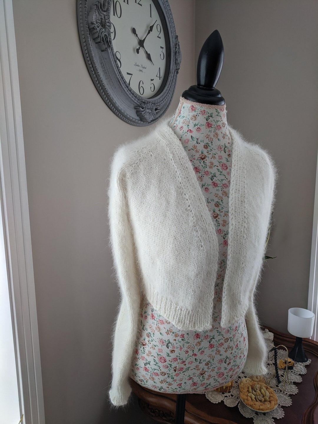 Angora Bridal Bolero M Size Wedding Bolero 80% Angora Rabbit Kate