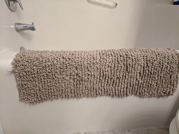 24x46 Crochet Bath Mat Taupe Bath Mat Taupe Bath Rug 