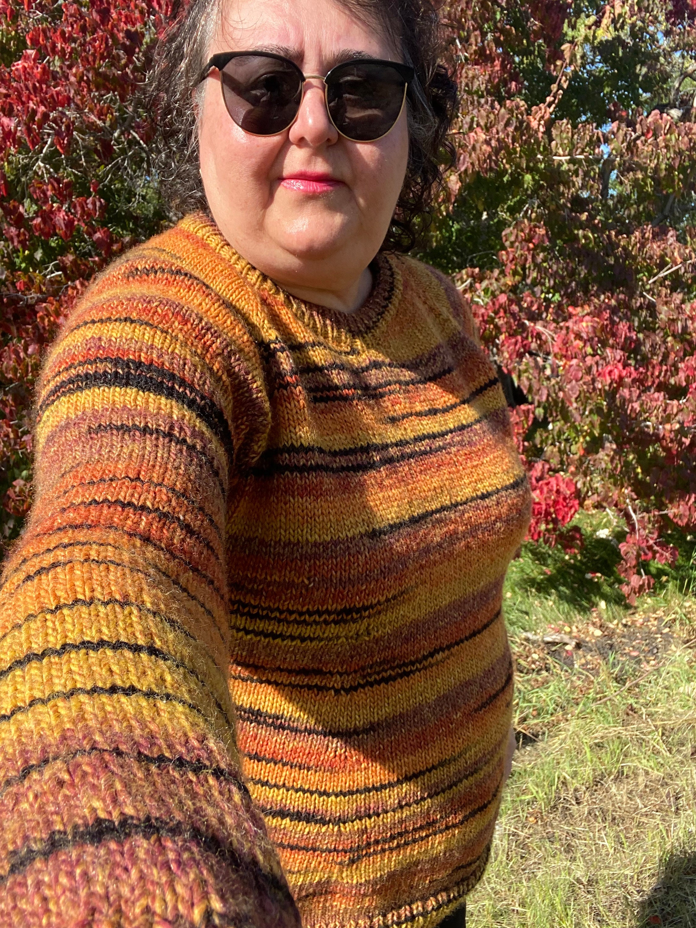 Fall Color Sweagers Hand Knitted Unisex Sweater: Fall Colors Wool Blend, M-3X Large - Etsy ...