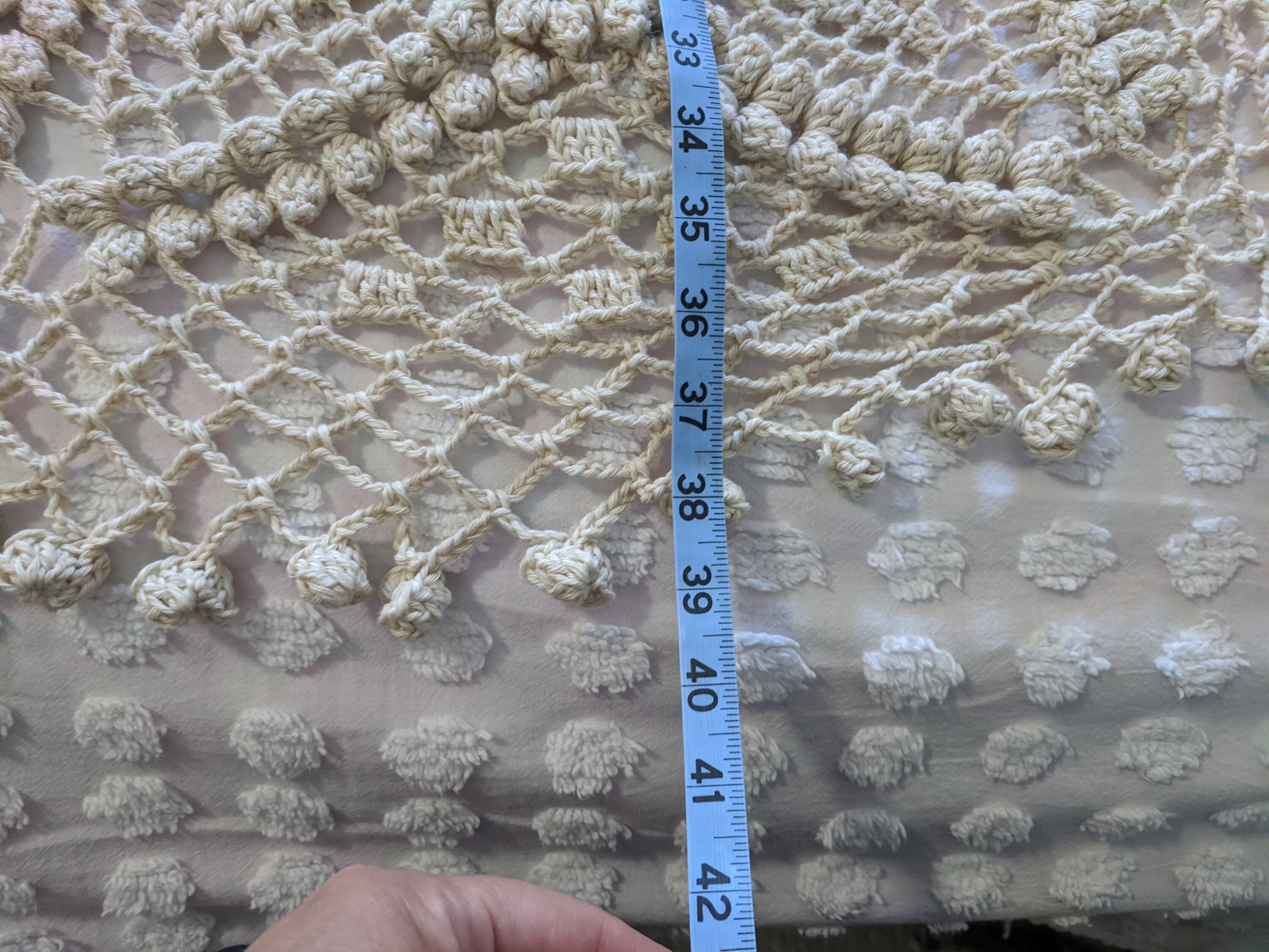 39x 39 Handmade Ivory Crochet Cotton Baby Blanket Etsy Canada