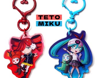 Pokémon Hatsune Miku & Kasane Teto Keychains