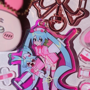 Nurse Hatsune Miku Rainbow Keychain