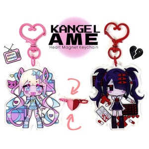 B GRADES Read Desc | OMGKawaiiAngel + Ame Heart Magnet Keychain | Needy Streamer Overload